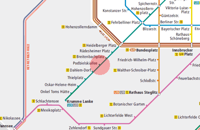 Podbielskiallee station map