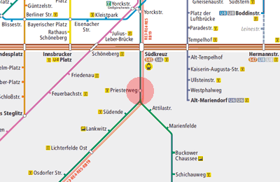 Priesterweg station map