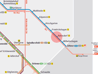 Rahnsdorf station map - Berlin S-Bahn U-Bahn