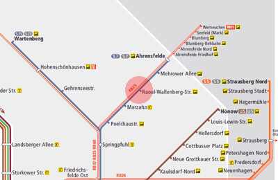 Raoul-Wallenberg-Strasse station map