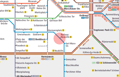 Rathaus Neukolln station map