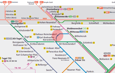 Rathaus Reinickendorf station map