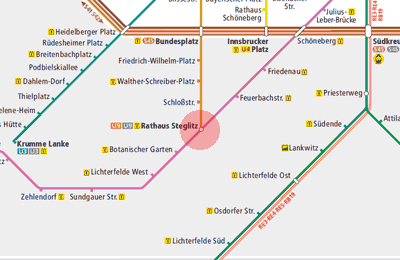 Rathaus Steglitz station map