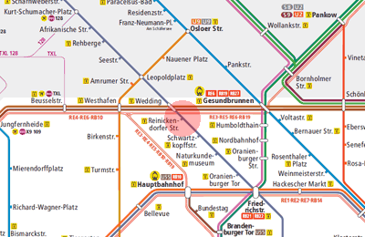 Reinickendorfer Strasse station map