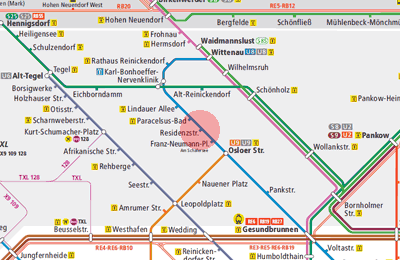 Residenzstrasse station map