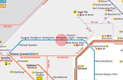 Rohrdamm station map