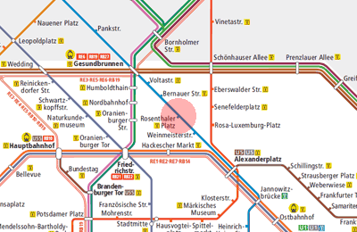 Rosenthaler Platz station map