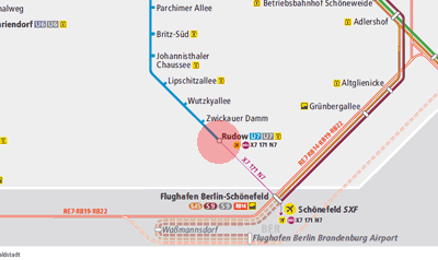 Rudow station map