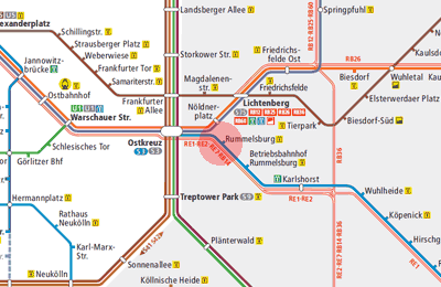 Rummelsburg station map