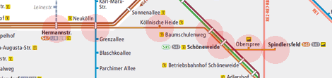 Berlin S-Bahn U-Bahn S47 map