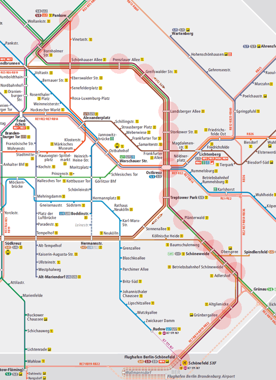 Berlin S-Bahn U-Bahn S9 map
