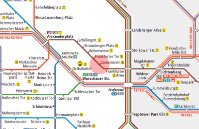 Samariterstrasse station map