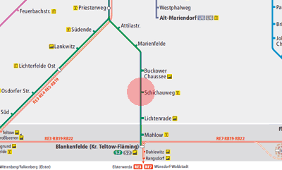 Schichauweg station map