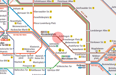 Schillingstrasse station map