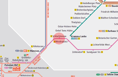 Schlachtensee station map