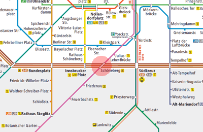 Schoneberg station map