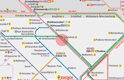Schonholz station map