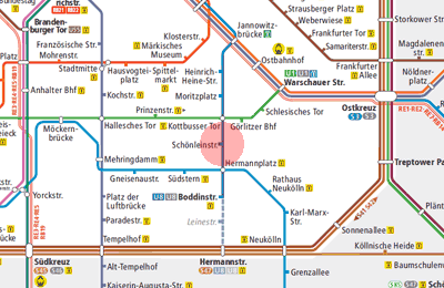 Schonleinstrasse station map