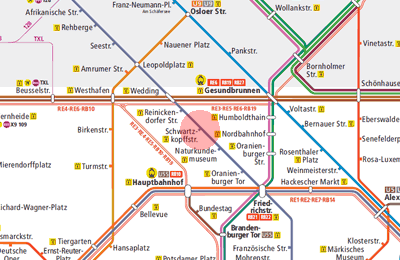 Schwartskopffstrasse station map