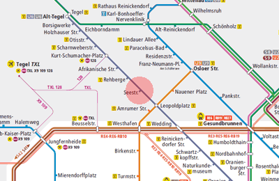 Seestrasse station map