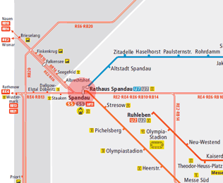 Spandau station map