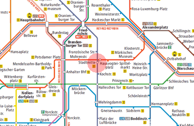 Stadtmitte station map