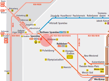 Stresow station map