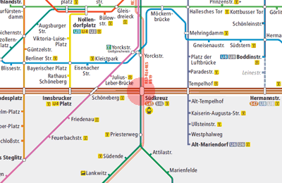 Sudkreuz station map