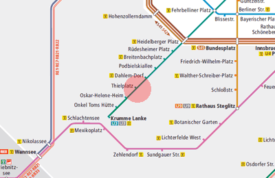 Thielplatz station map