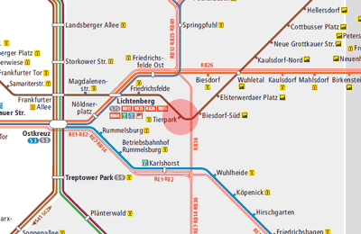 Tierpark station map