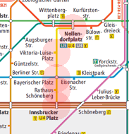 Berlin S-Bahn U-Bahn U4 map