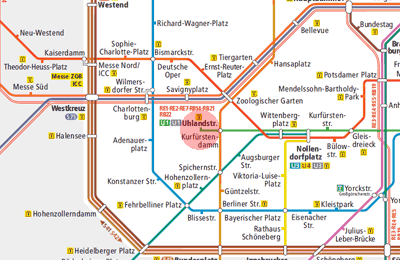 Uhlandstrasse station map