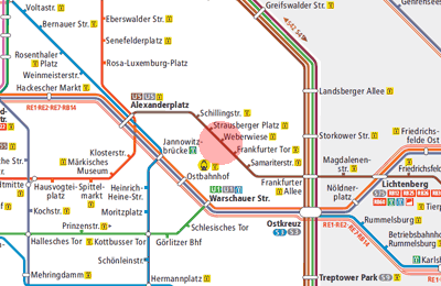 Weberwiese station map