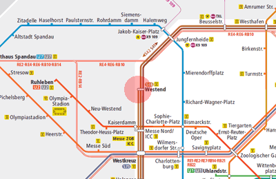 Westend station map