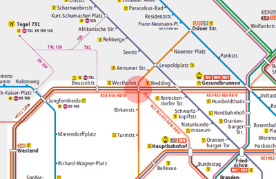 Westhafen station map