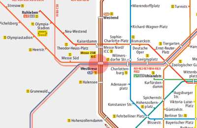 Westkreuz station map