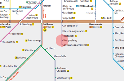Westphalweg station map
