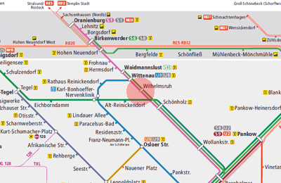 Wilhelmsruh station map