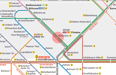 Wollankstrasse station map