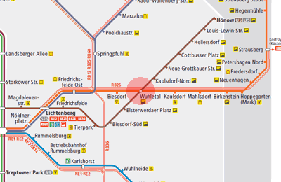 Wuhletal station map