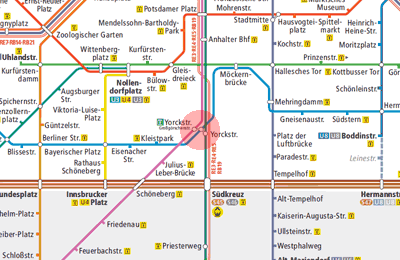 Yorckstrasse station map