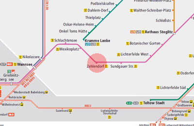 Zehlendorf station map