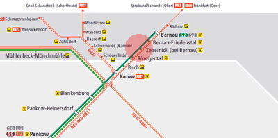 Zepernick station map