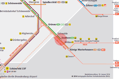 Zeuthen station map