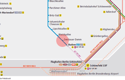 Zwickauer Damm station map
