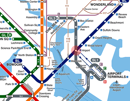 Airport station map