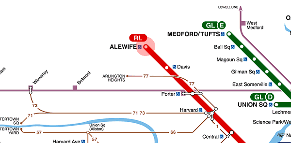 Alewife station map