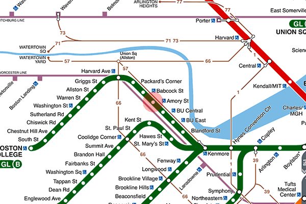 Amory Street station map