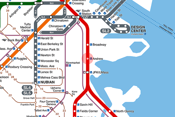 Andrew station map