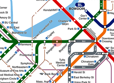 Arlington station map